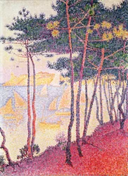 Barcos à vela e pinheiros, 1896